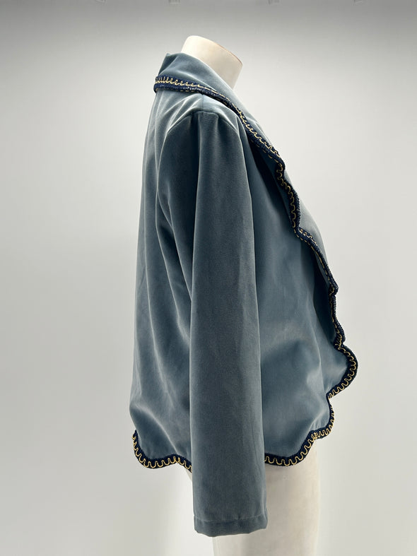 Veste en velours bleu