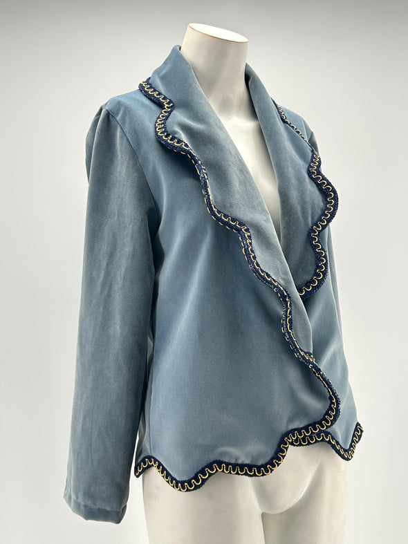 Veste en velours bleu