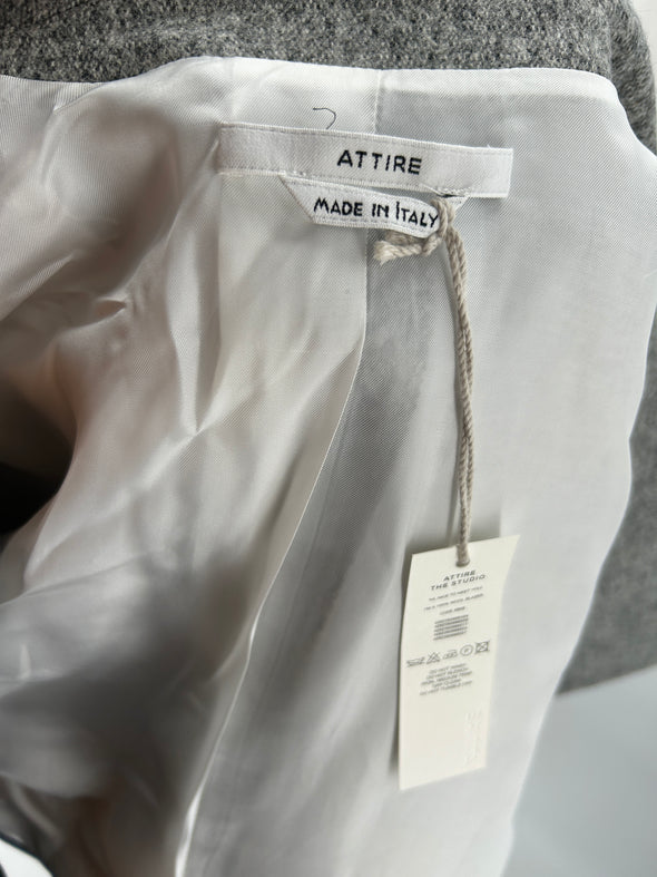 Blazer court gris en laine