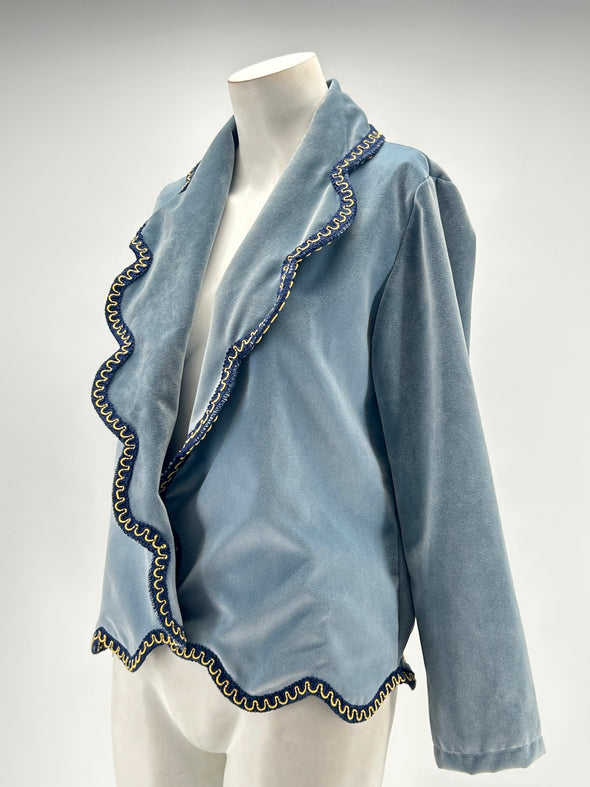 Veste en velours bleu