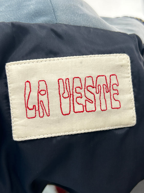 Veste en velours bleu