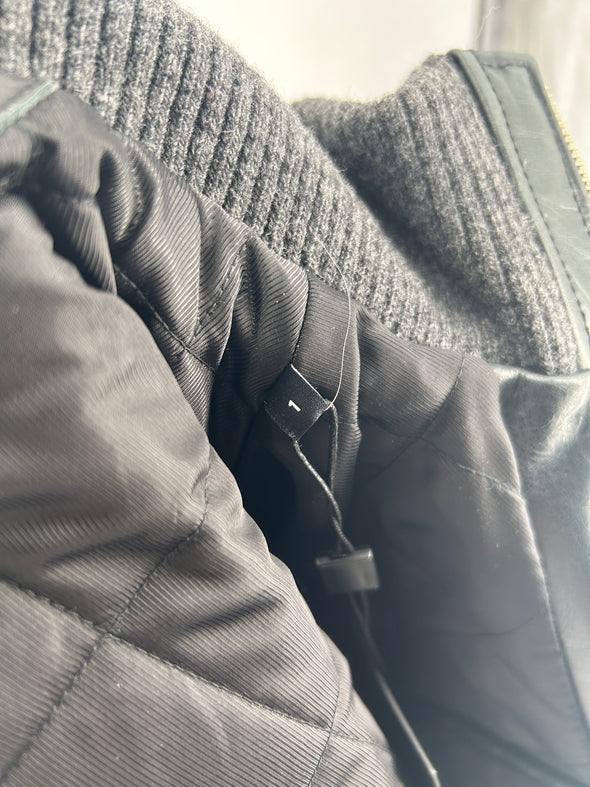 Blouson en cuir noir