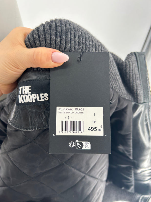 Blouson en cuir noir