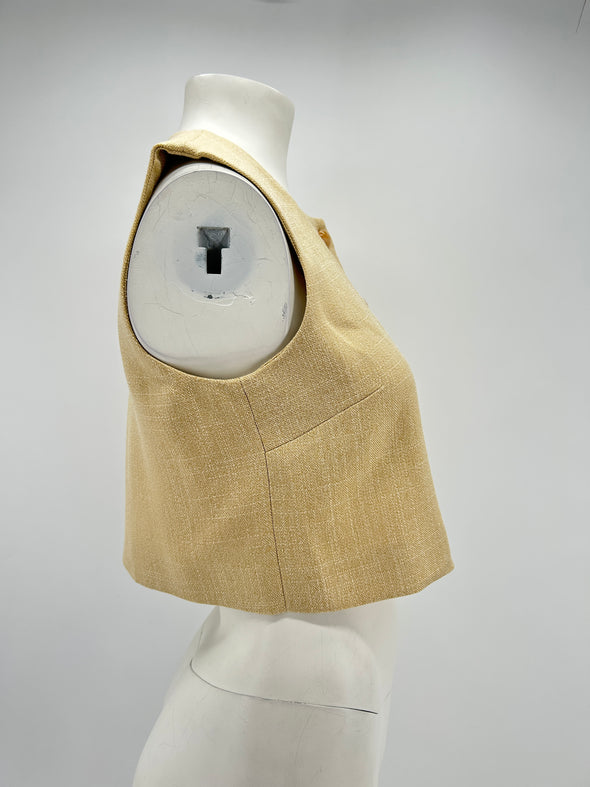 Gilet sans manches beige