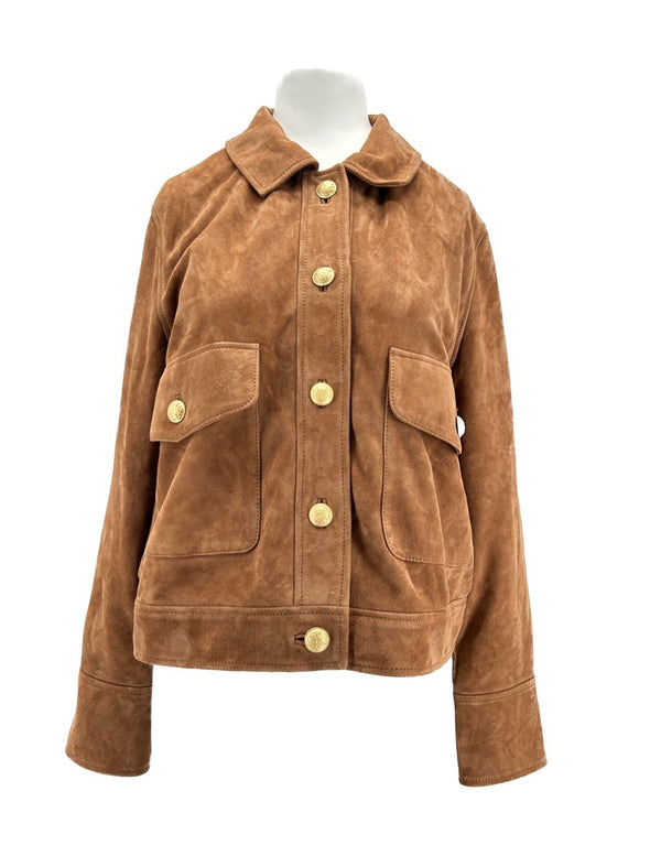 Veste en daim camel