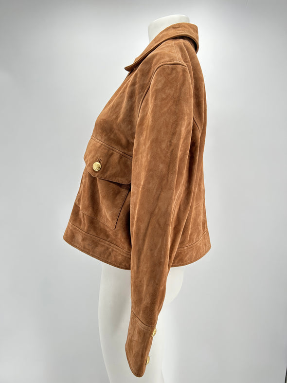 Veste en daim camel