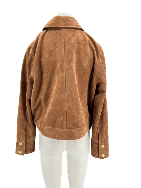 Veste en daim camel