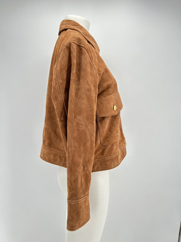 Veste en daim camel