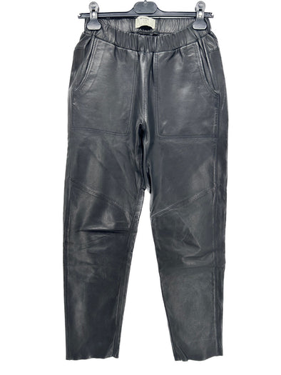 Pantalon large en cuir