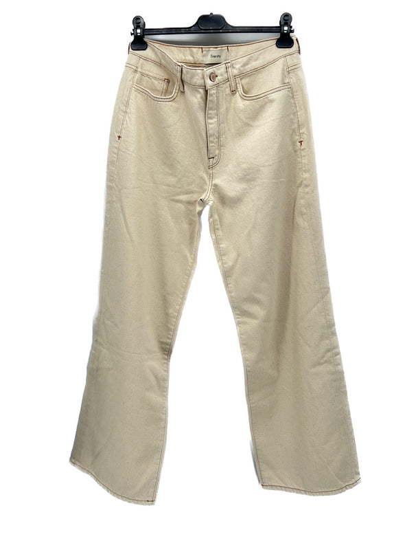 Pantalon large beige