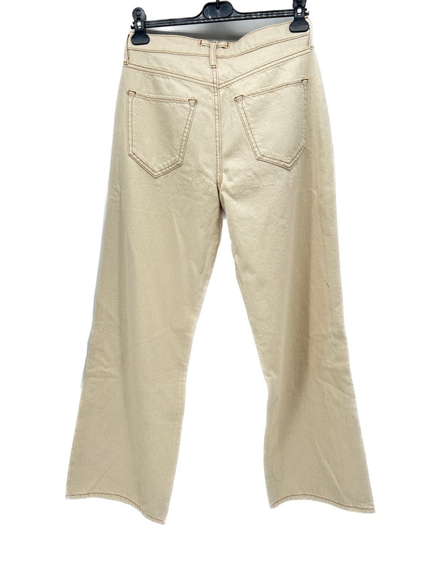 Pantalon large beige