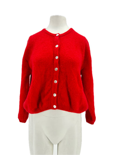 Cardigan en laine rouge