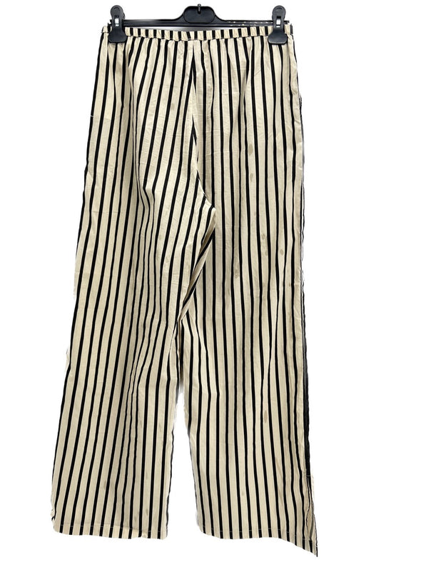 Pantalon large rayé