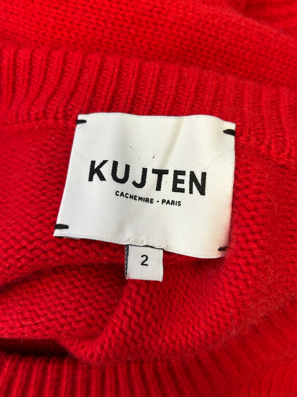 Pull en cachemire rouge