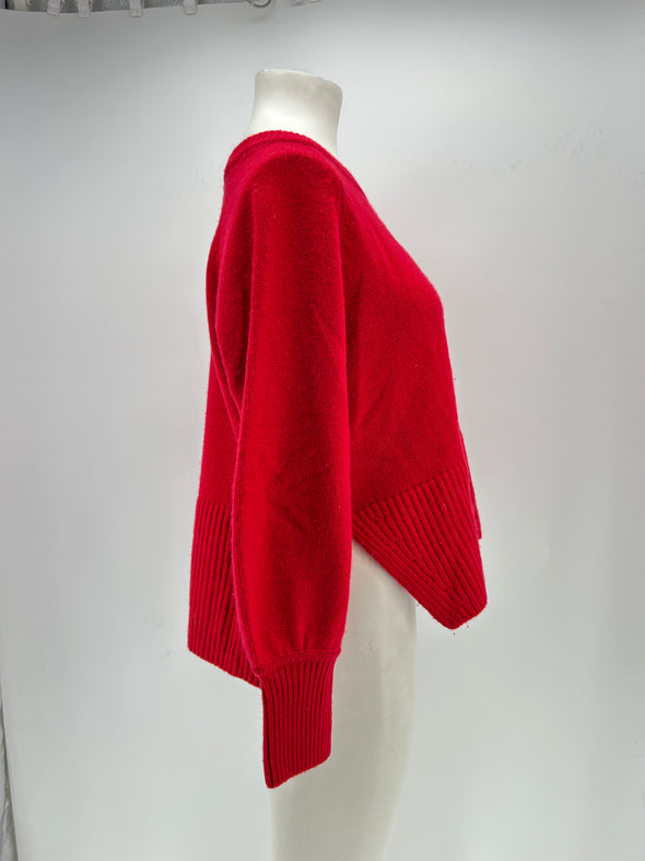 Pull en cachemire rouge
