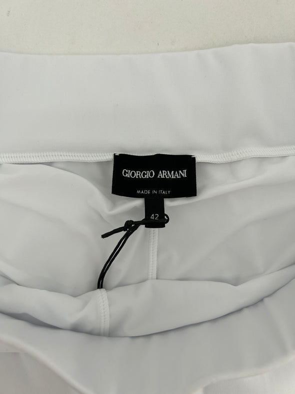 Jupe unie blanche à logo noir