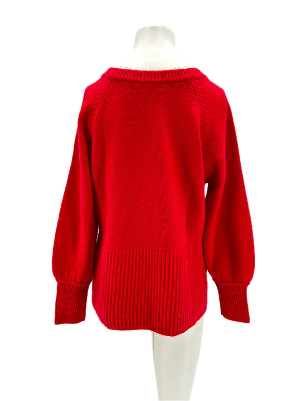 Pull en cachemire rouge
