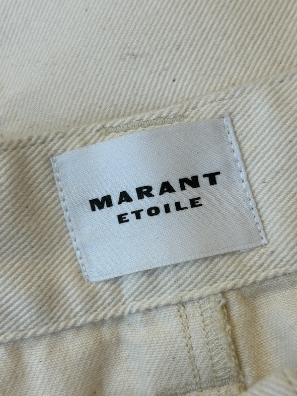 Short en denim beige