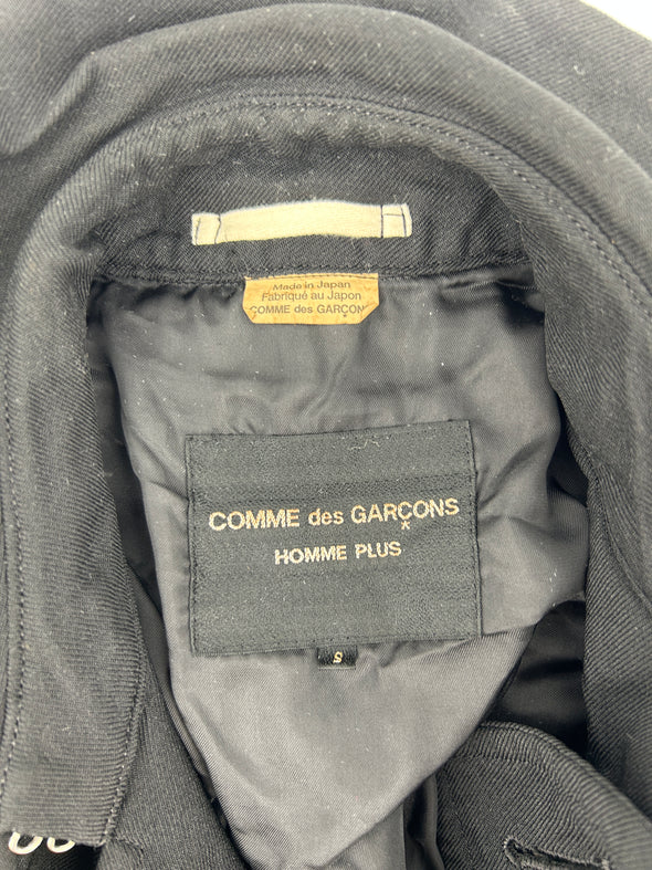 Trench noir asymétrique