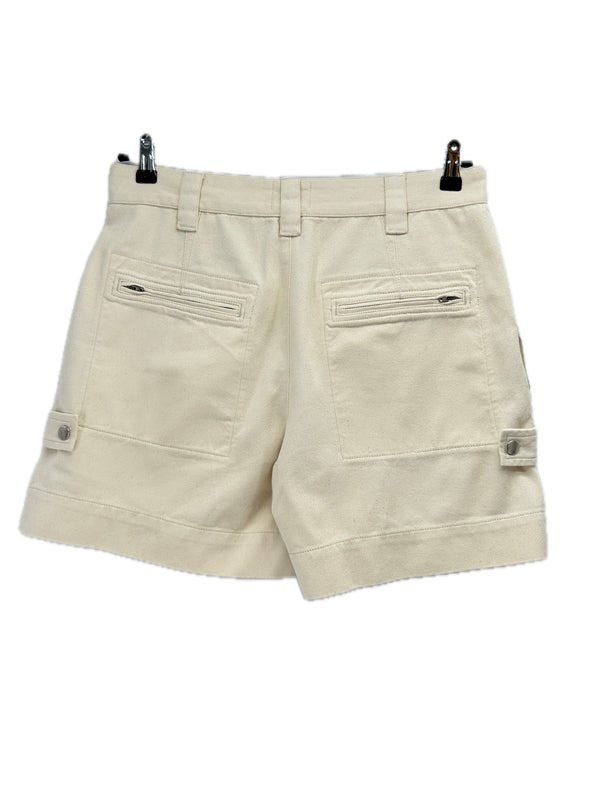 Short en denim beige