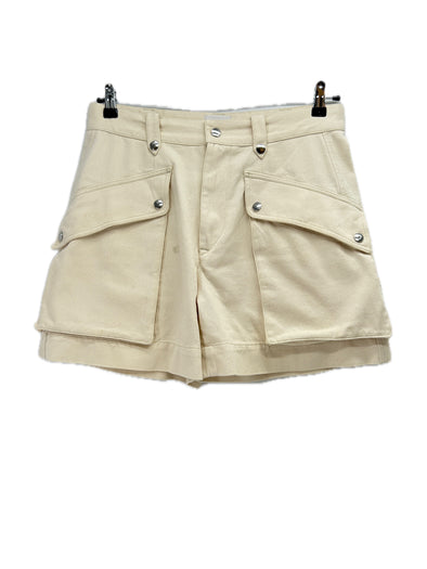 Short en denim beige