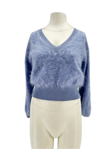 Pull en cachemire bleu