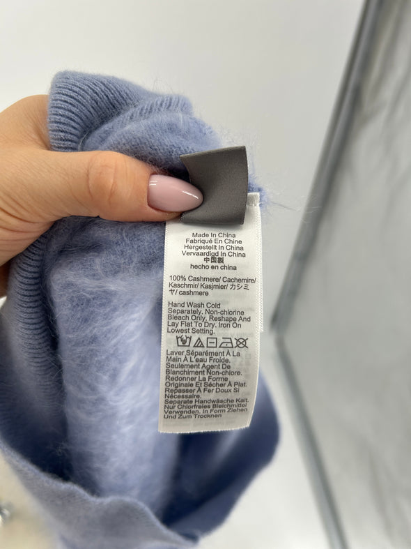 Pull en cachemire bleu