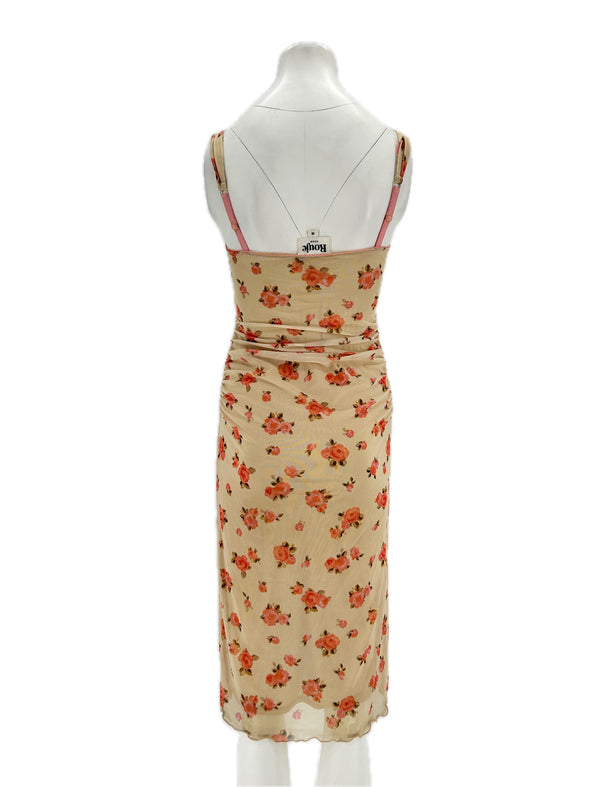 Robe jaune à imprimé