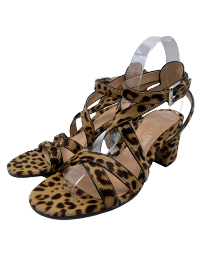 Sandales à talons leopard