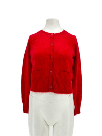 Cardigan en cachemire rouge