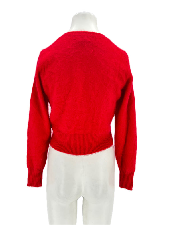 Cardigan en cachemire rouge