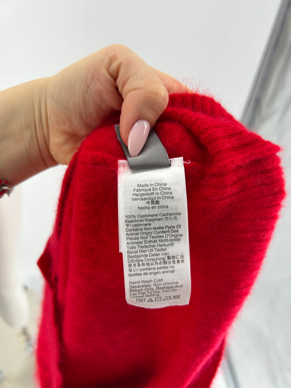 Cardigan en cachemire rouge