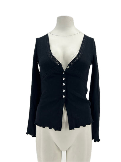 Cardigan noir "Mireille"