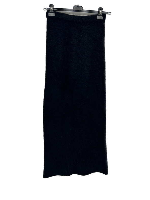 Jupe longue noire en laine
