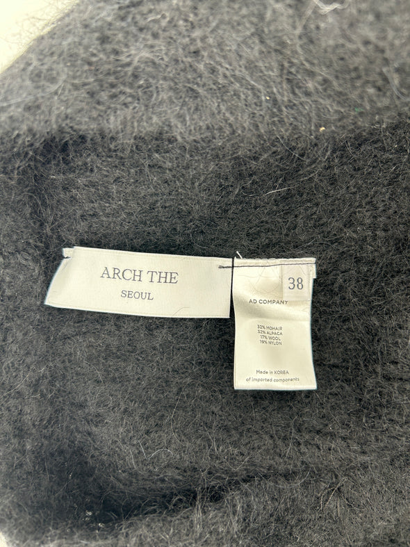 Jupe longue noire en laine