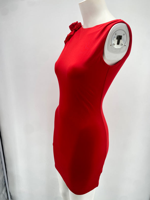 Robe rouge sans manches