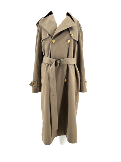 Trench en laine beige