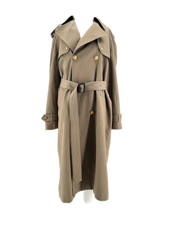 Trench en laine beige
