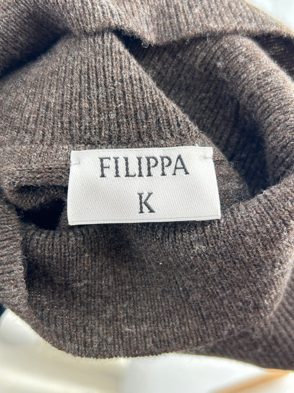 Pull col roulé en laine