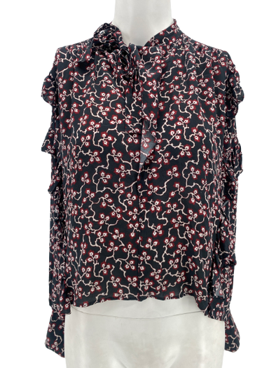 Blouse en soie imprimée