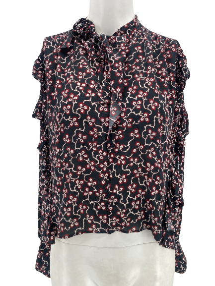 Blouse en soie imprimée