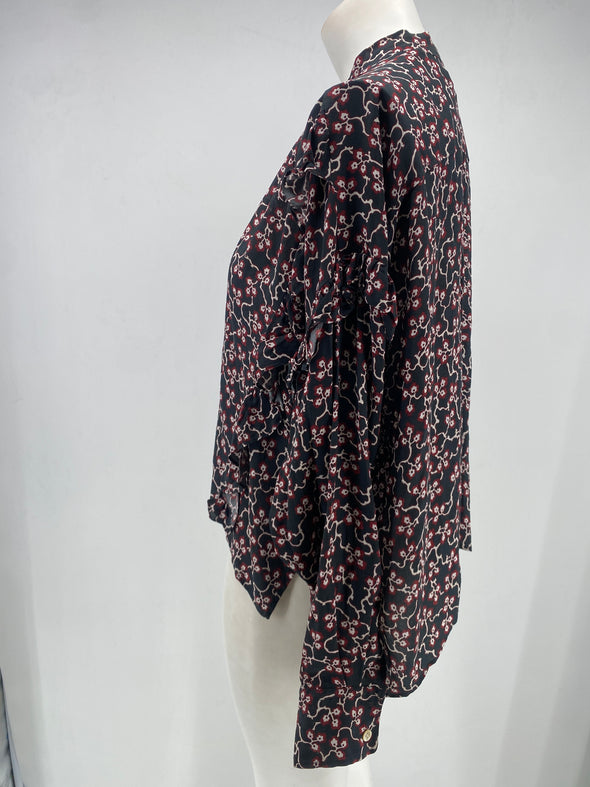 Blouse en soie imprimée