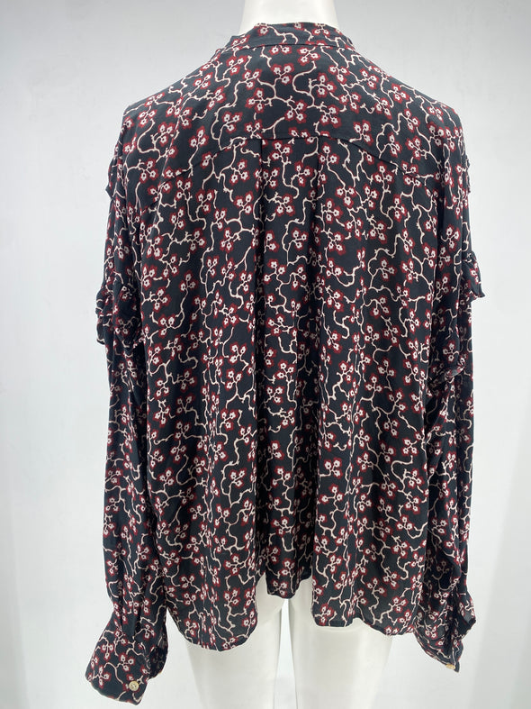 Blouse en soie imprimée