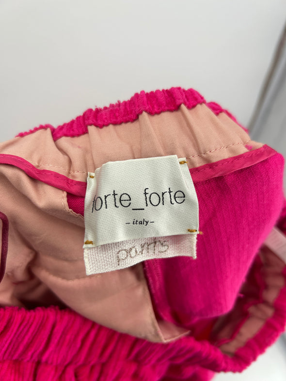 Pantalon en velours rose