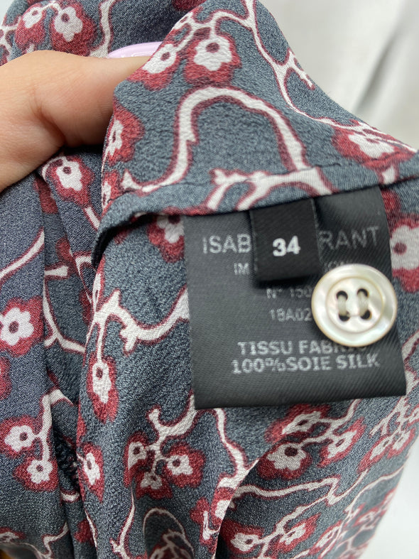 Blouse en soie imprimée