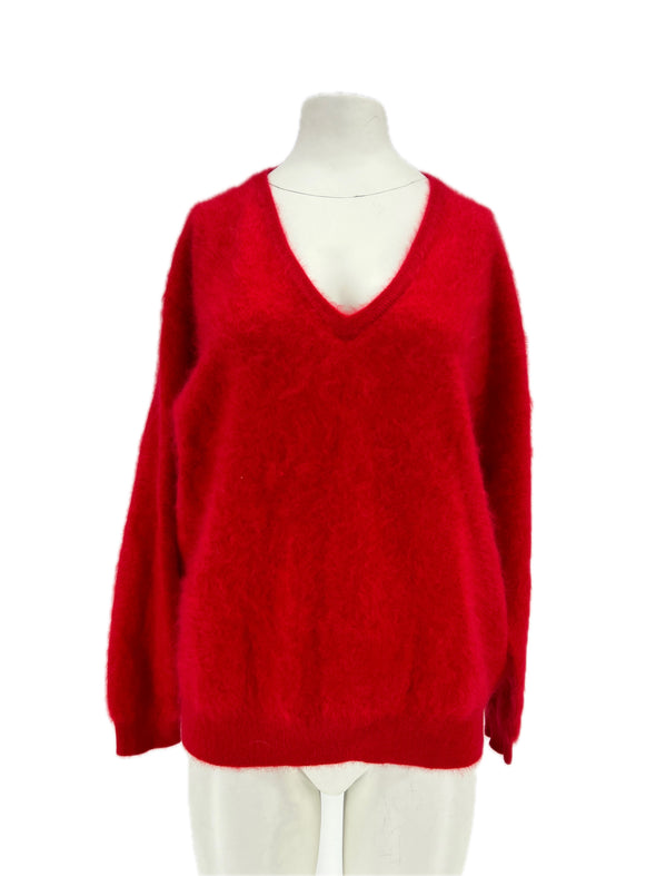 Pull en cachemire rouge