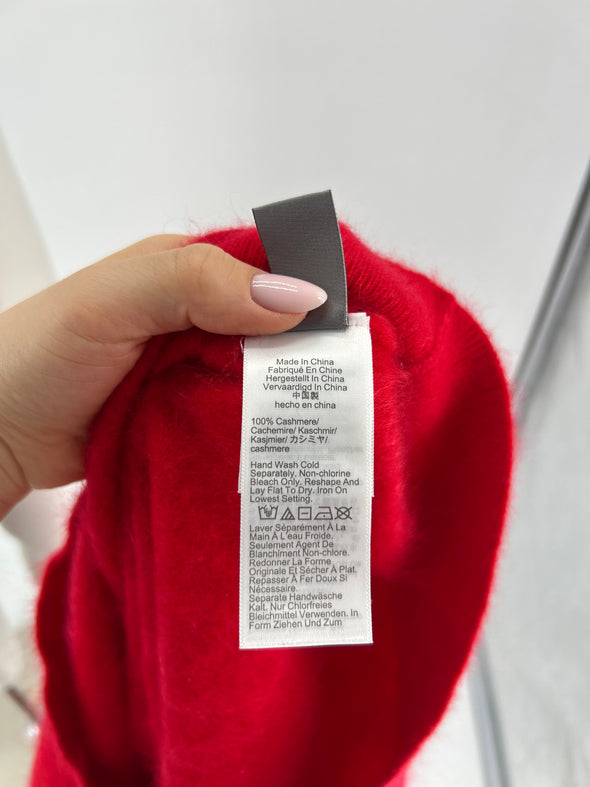 Pull en cachemire rouge