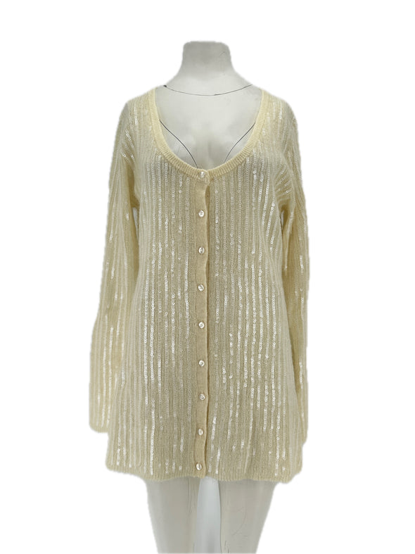 Robe en laine à sequins