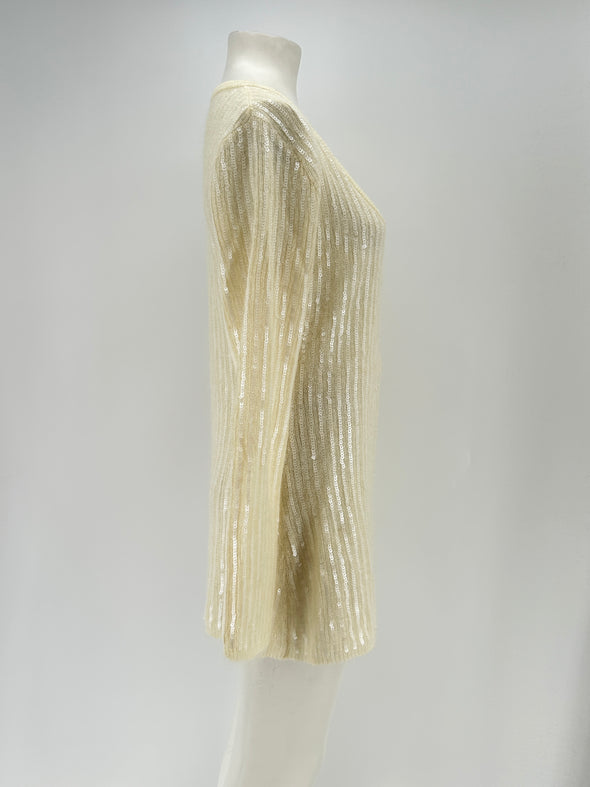 Robe en laine à sequins