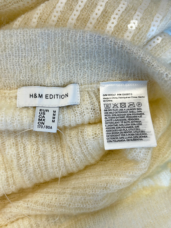 Jupe en laine à sequins